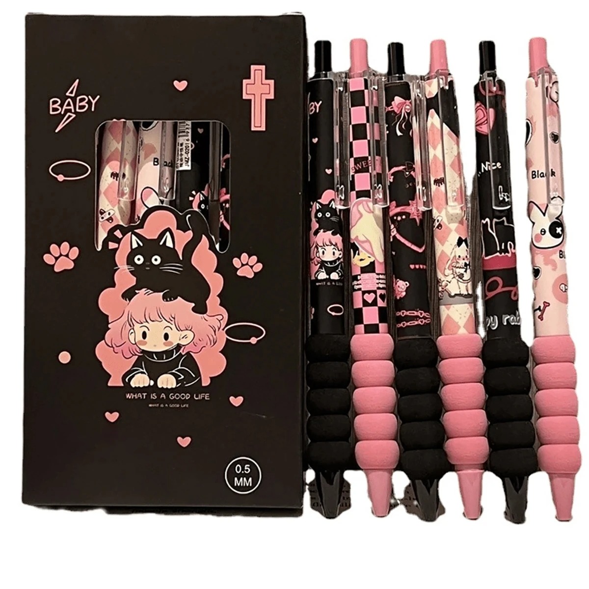 Ideal Stationery & Office Supply - 6-delige modieuze schattige neutrale penset, sneldrogend