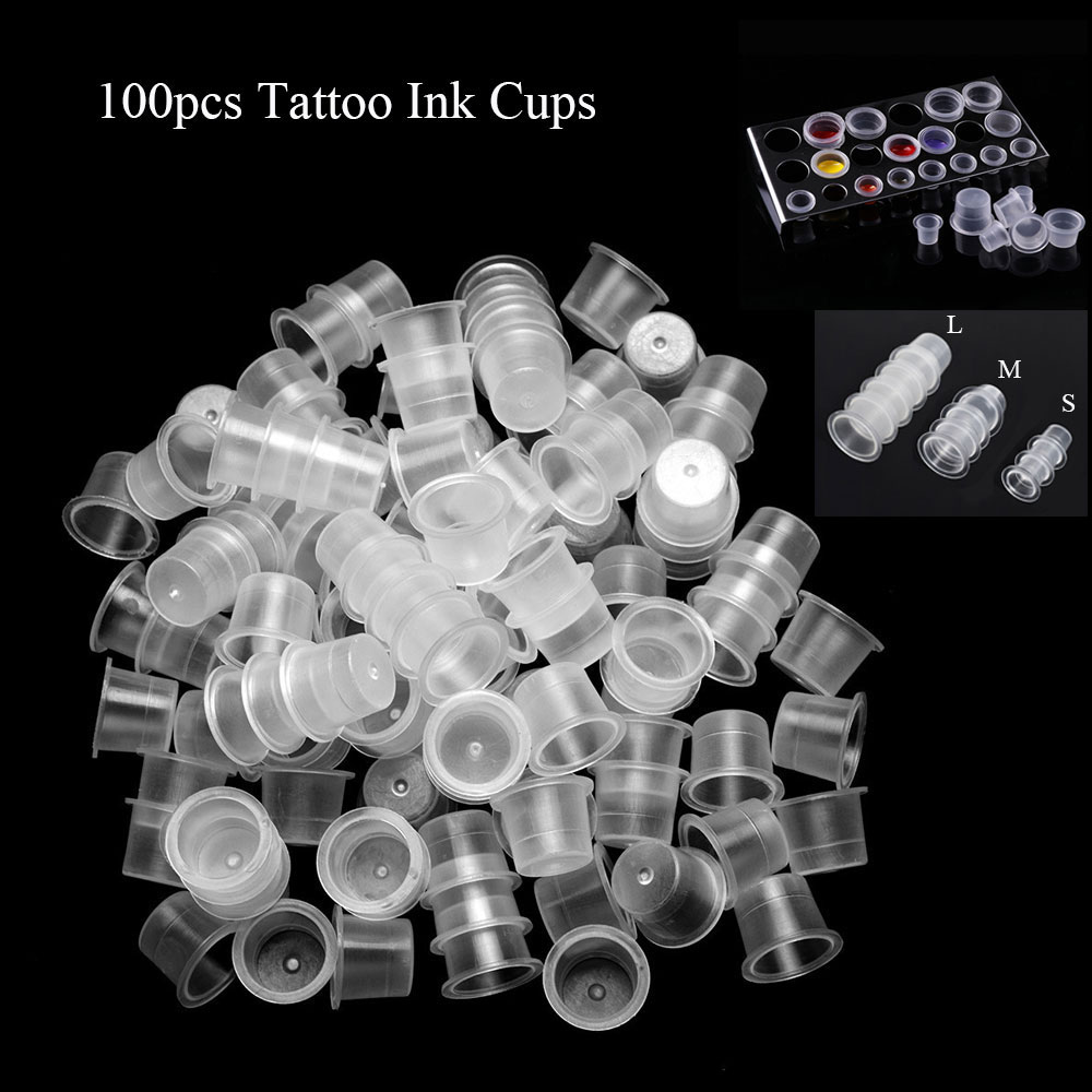Calligraphy Ink Bottle - 100 Stuks Transparante Tattoo Pigment Cups