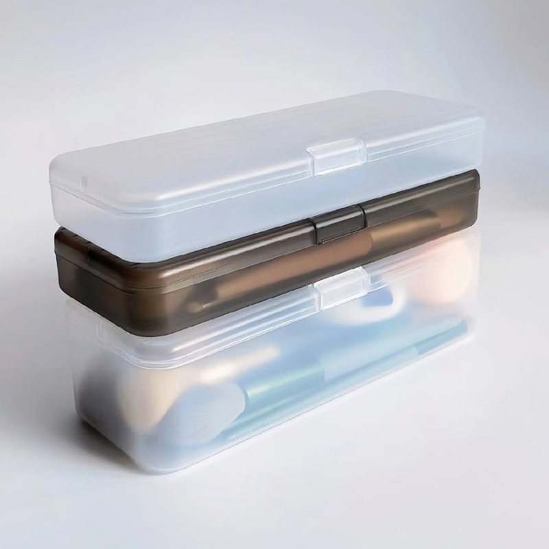 Stationery Warehouse - 1PC transparante plastic cosmetische opbergdoos make-upborstel