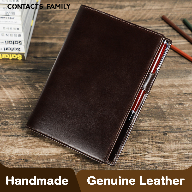 Office Stationery Supply Business - Echt Lederen Handgemaakte A5 Laptop Met