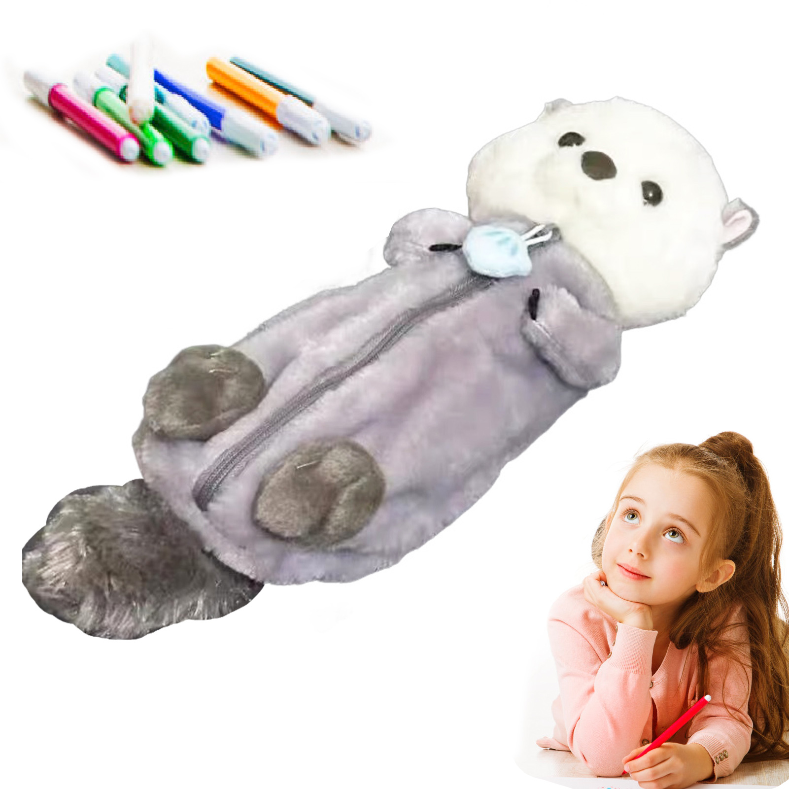 Stationery Supply - Creatieve knuffel etui zacht schattig stressverlichting