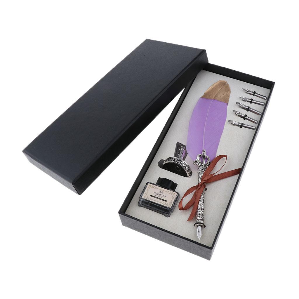 Calligraphy Ink Bottle - Antieke vulpen met veer, kalligrafie schrijfset