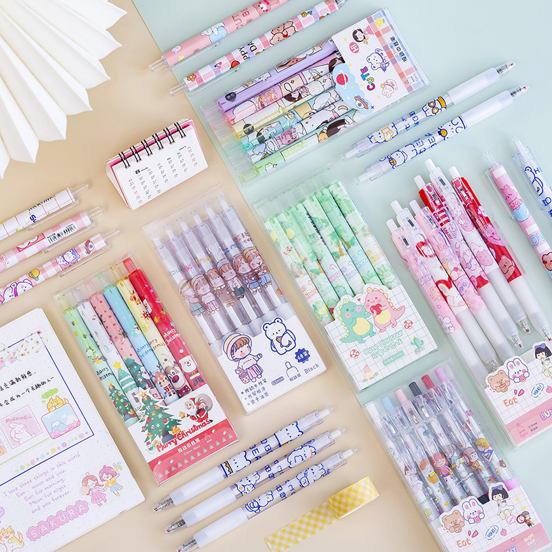 Gel Ink Pen Set - Zoecor 6 stk/partij kawaii gel pen