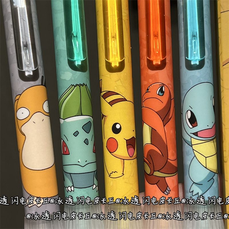 Stationery Warehouse - Transparante siliconen Pokemon intrekbare gelpen, sneldrogende