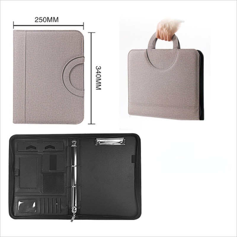 Portfolio Folder Zip - 1Pc A4 PU lederen map met