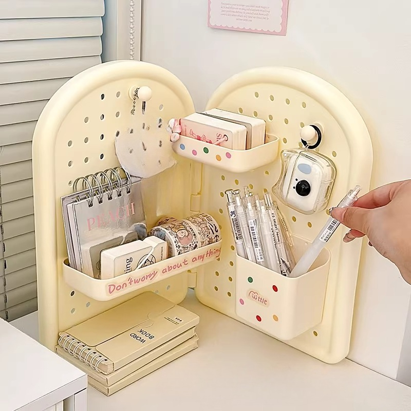 Ideal Stationery & Office Supply - Schattige opvouwbare hoek-prikbord bureau-organizer Kawaii schrijfwaren