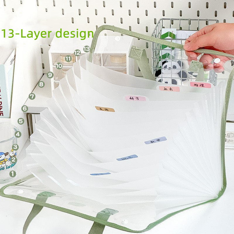 Is Stationery Office Supply - 13-laags A4 bestandsmap opbergorganisator tas kantoorbenodigdheden