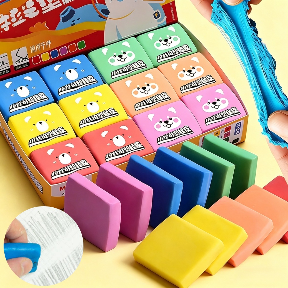 Rubber Eraser Kneaded - M&G Kneedgum Rubber Kleurrijke Zachte Gum