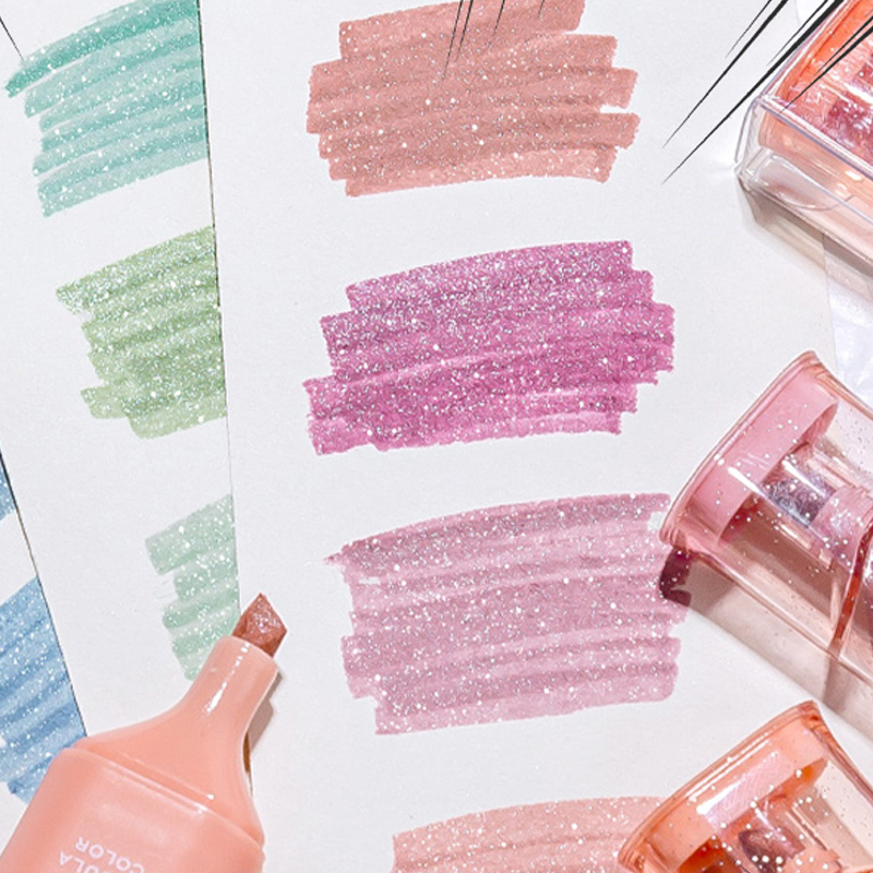 Glitter markeerstiften, flexib - Highlighter Set Pastel recensie en prijs