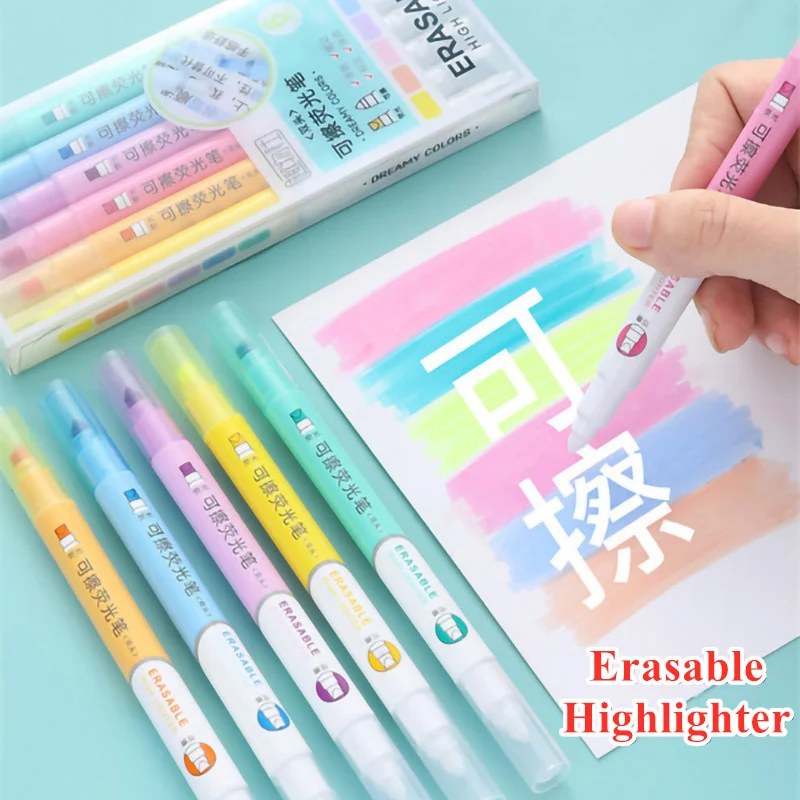 6-kleuren uitwisbare markeerst - Highlighter Set Pastel recensie en prijs