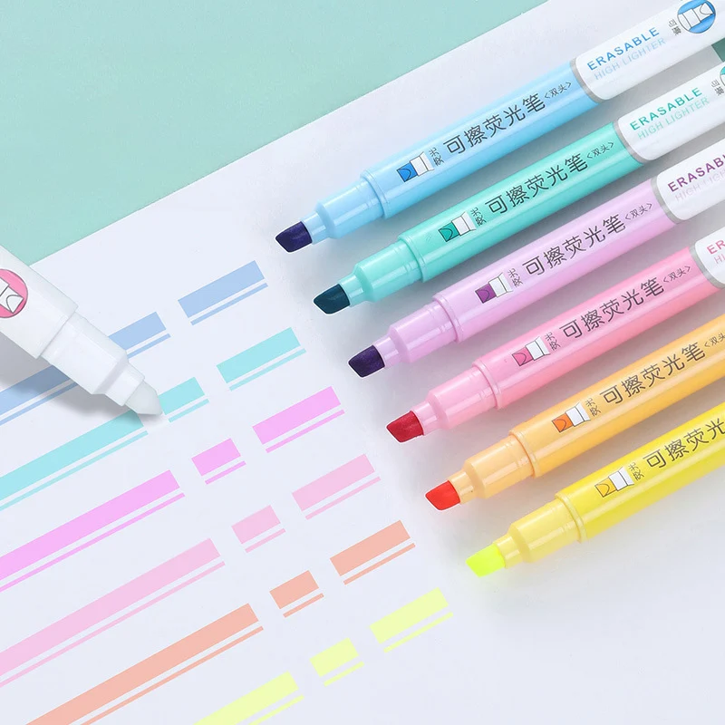 6-kleuren uitwisbare markeerst - Highlighter Set Pastel recensie en prijs