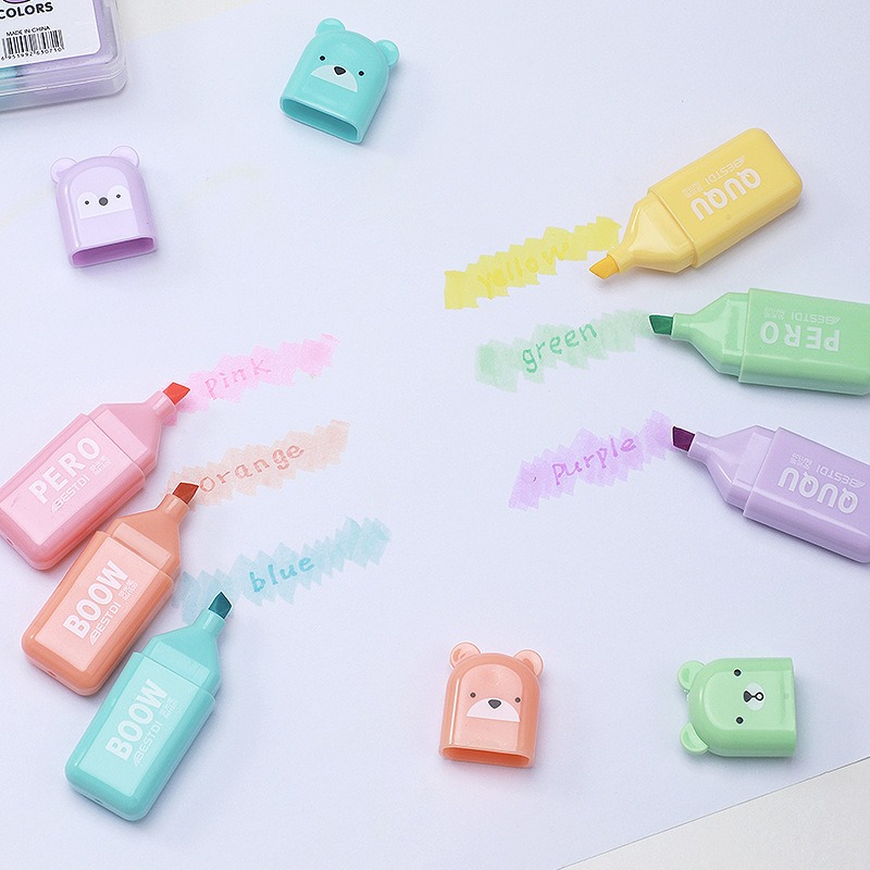 4/6/12 Stuks Kawaii Beer Marke - Highlighter Set Pastel recensie en prijs