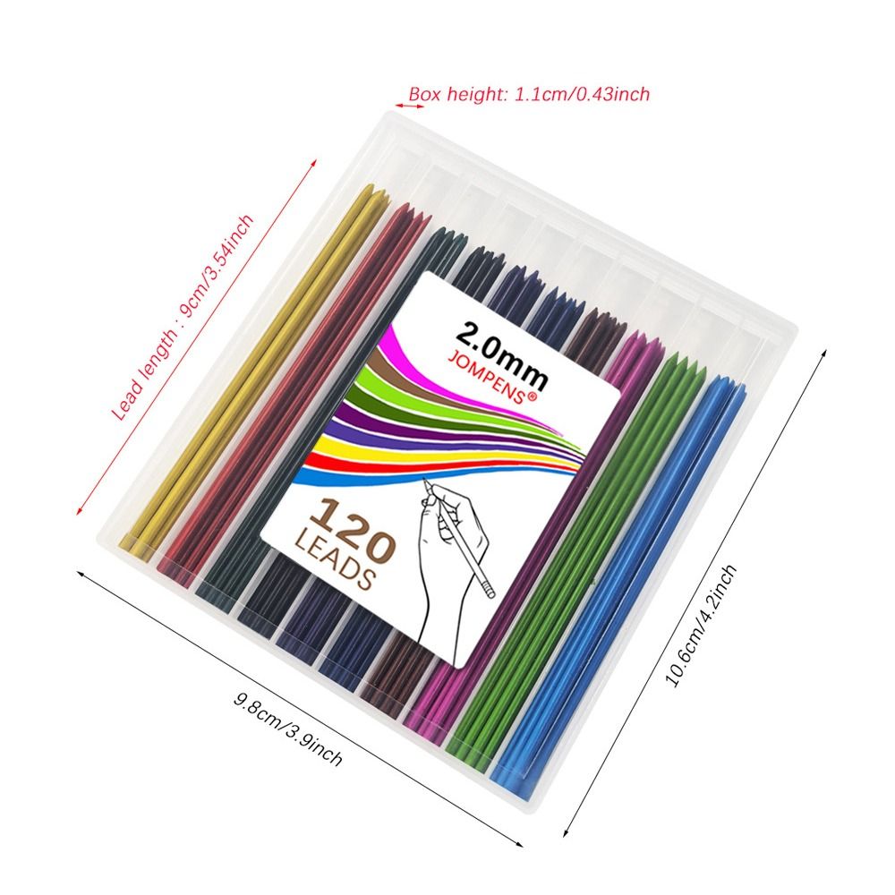 120 stuks 2,0 mm potloodvullin - Mechanical Pencil Lead recensie en prijs