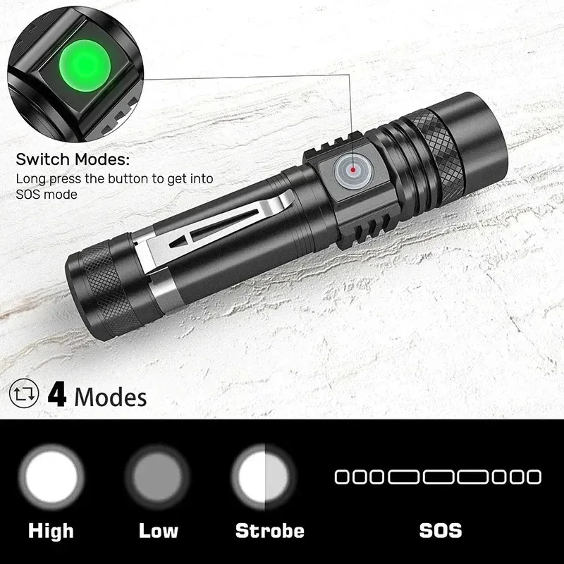 T6 LED oplaadbare zaklamp, 186 - Stationery Supply recensie en prijs