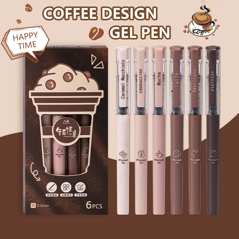 6 stks/set Afternoon Tea Serie - Gel Ink Pen Set recensie en prijs